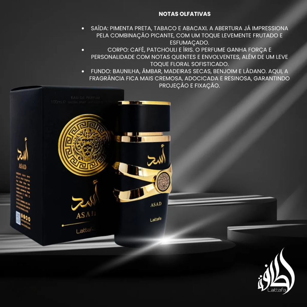 Perfume Árabe Lattafa Asad Eau de Parfum Masculino