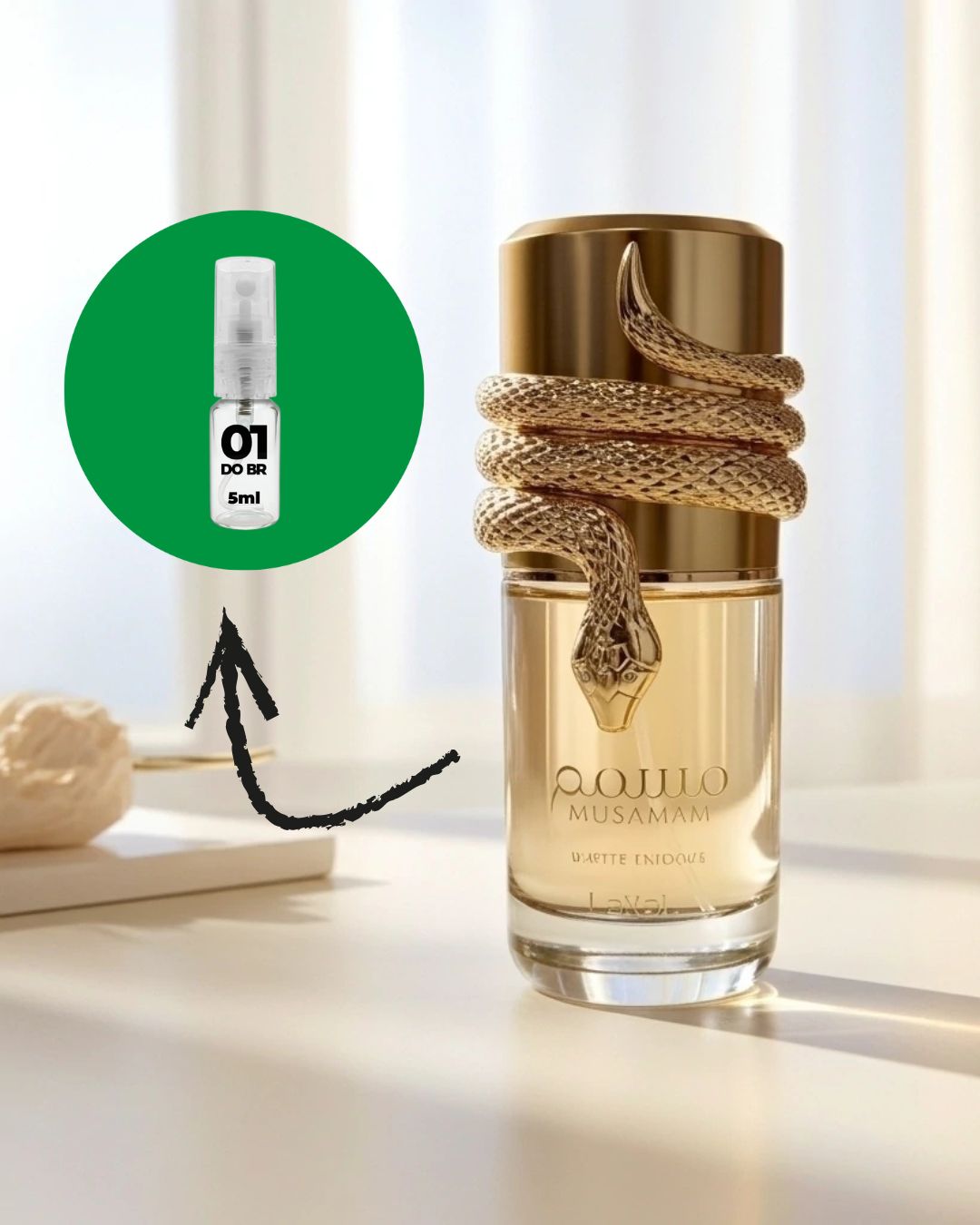[DECANT] Perfume Árabe Lattafa Musamam White Intense Eau de Parfum - 01 do Brasil