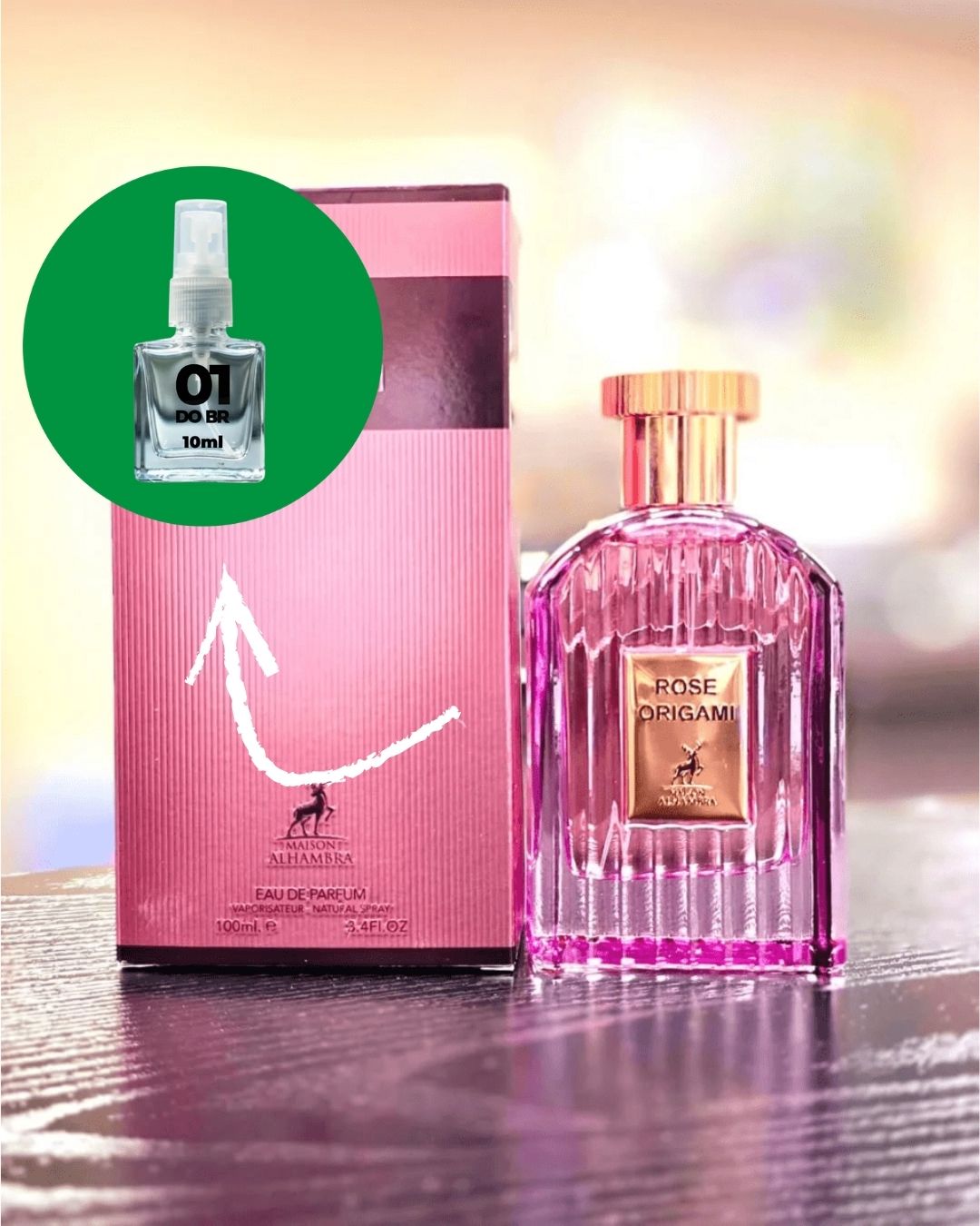 [DECANT] Perfume Árabe Rose Origami Maison Alhambra - 01 do Brasil