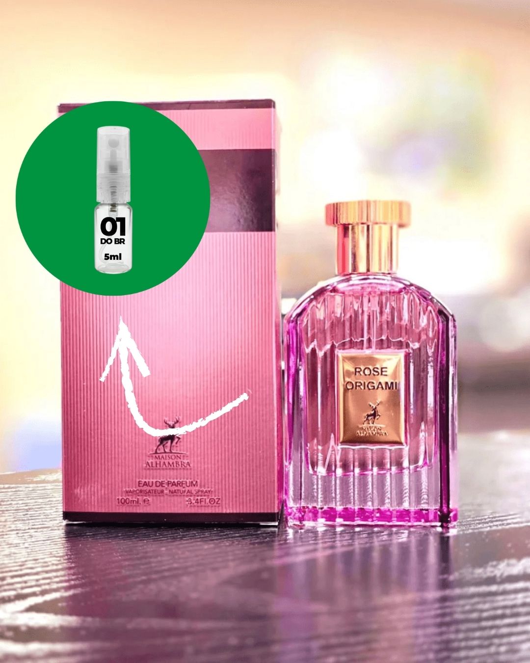 [DECANT] Perfume Árabe Rose Origami Maison Alhambra - 01 do Brasil