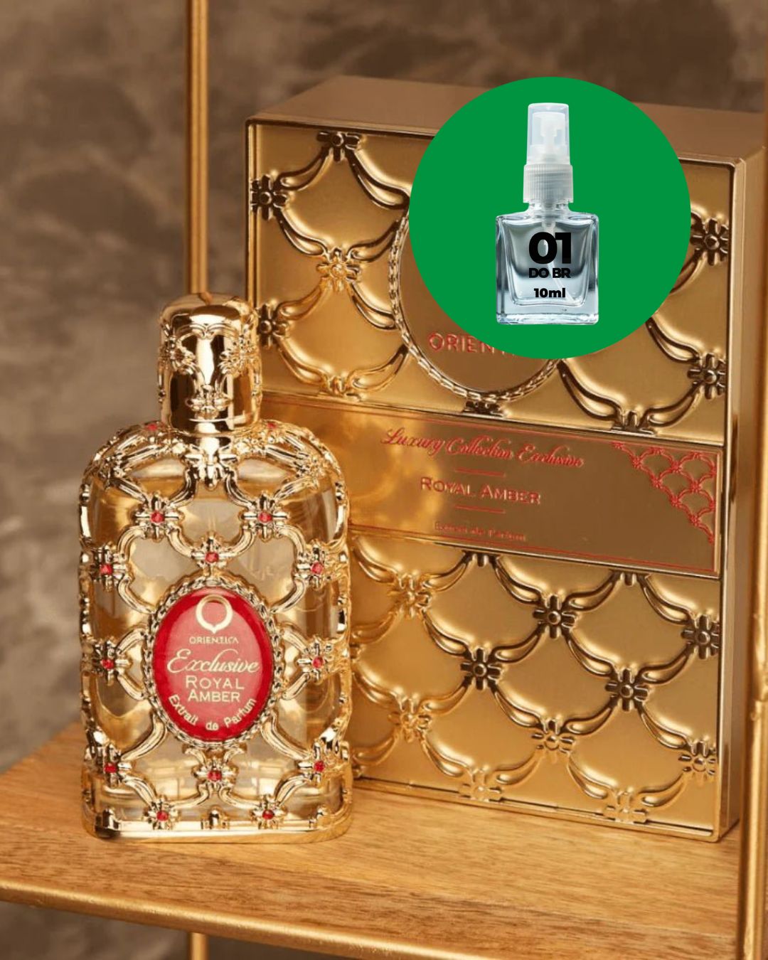[DECANT] Perfume Árabe Royal Amber Orientica - 01 do Brasil