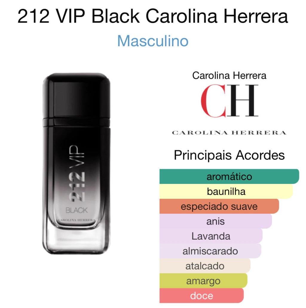 Perfume Importado 212 Vip Black Carolina Herrera Masculino 200ml