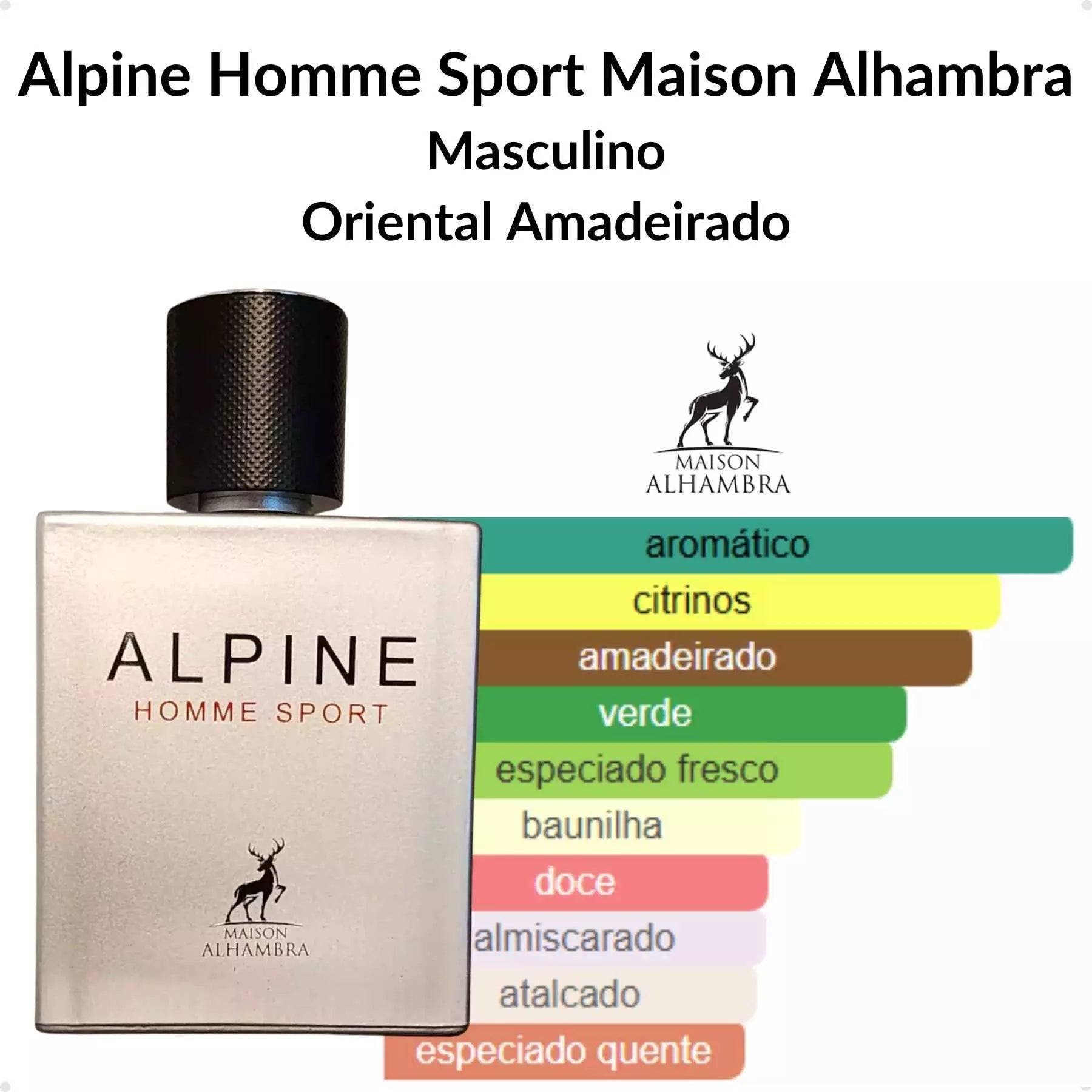 Perfume Árabe Alpine Homme Sport Maison Alhambra EDP Masculino - 01 do Brasil