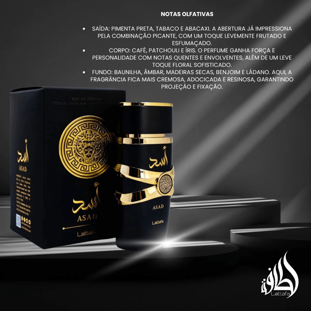 Perfume Árabe Lattafa Asad Eau de Parfum Masculino - 01 do Brasil