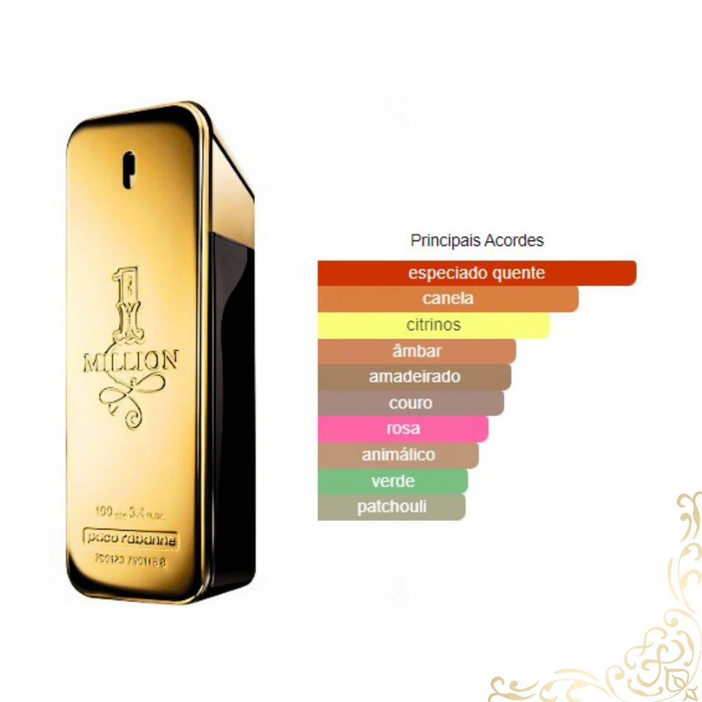 Perfume Importado One Million Rabanne Eau de Toilette Masculino - 01 do Brasil