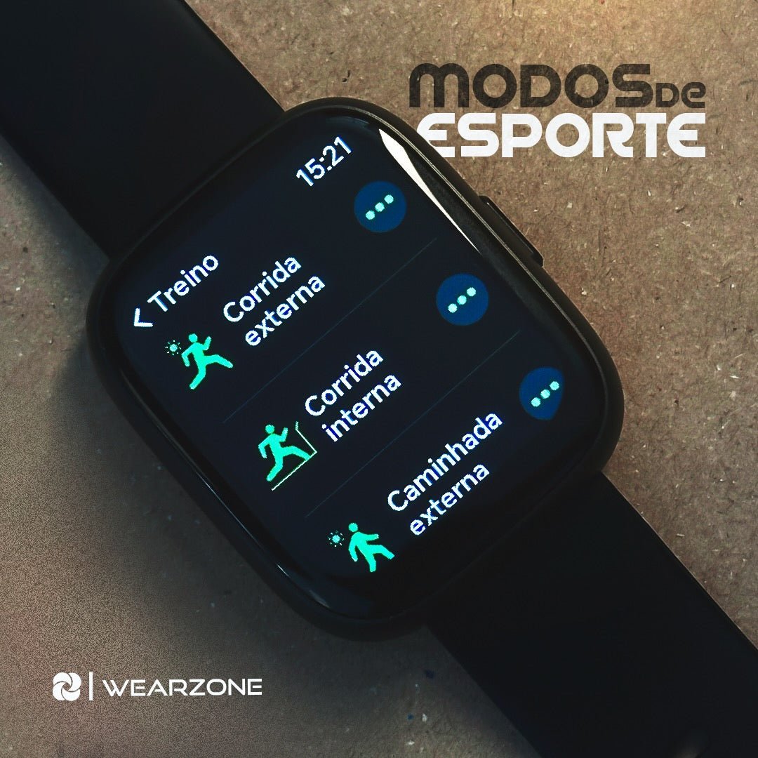 Smartwatch Wearzone Pulse | 3 atm À prova d'água | Bateria dura muito - 01 do Brasil