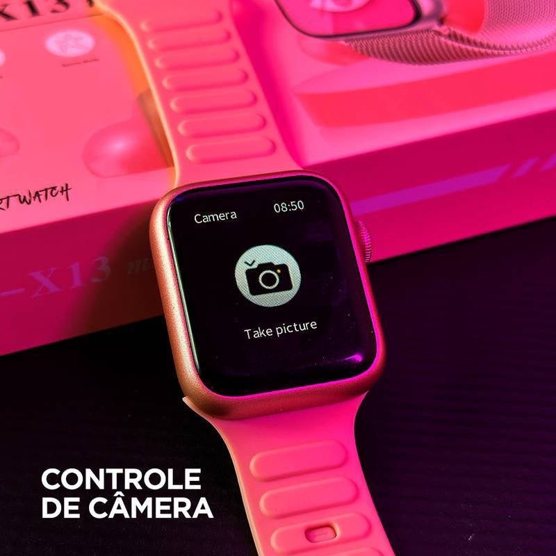 Smartwatch X13 Mini | Kit 3 Pulseiras | Custo Benefício - 01 do Brasil