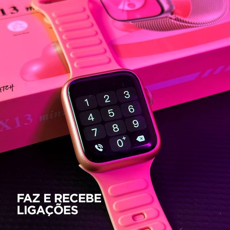 Smartwatch X13 Mini | Kit 3 Pulseiras | Custo Benefício - 01 do Brasil