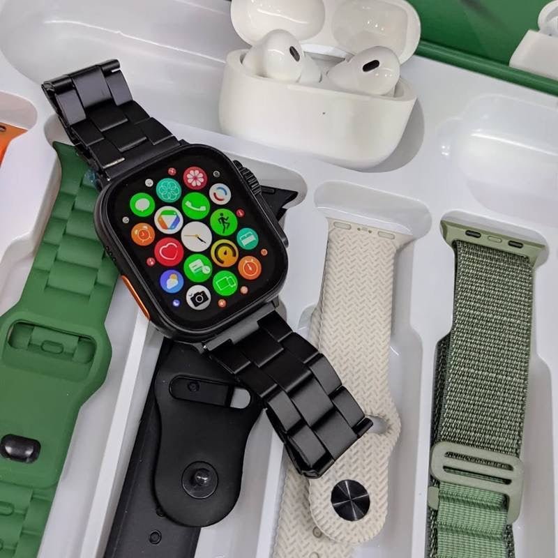 WS - 80 ULTRA 2 | Kit 7 pulseiras + Fone bluetooth - 01 do Brasil