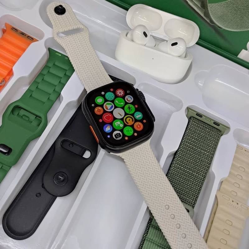 WS - 80 ULTRA 2 | Kit 7 pulseiras + Fone bluetooth - 01 do Brasil